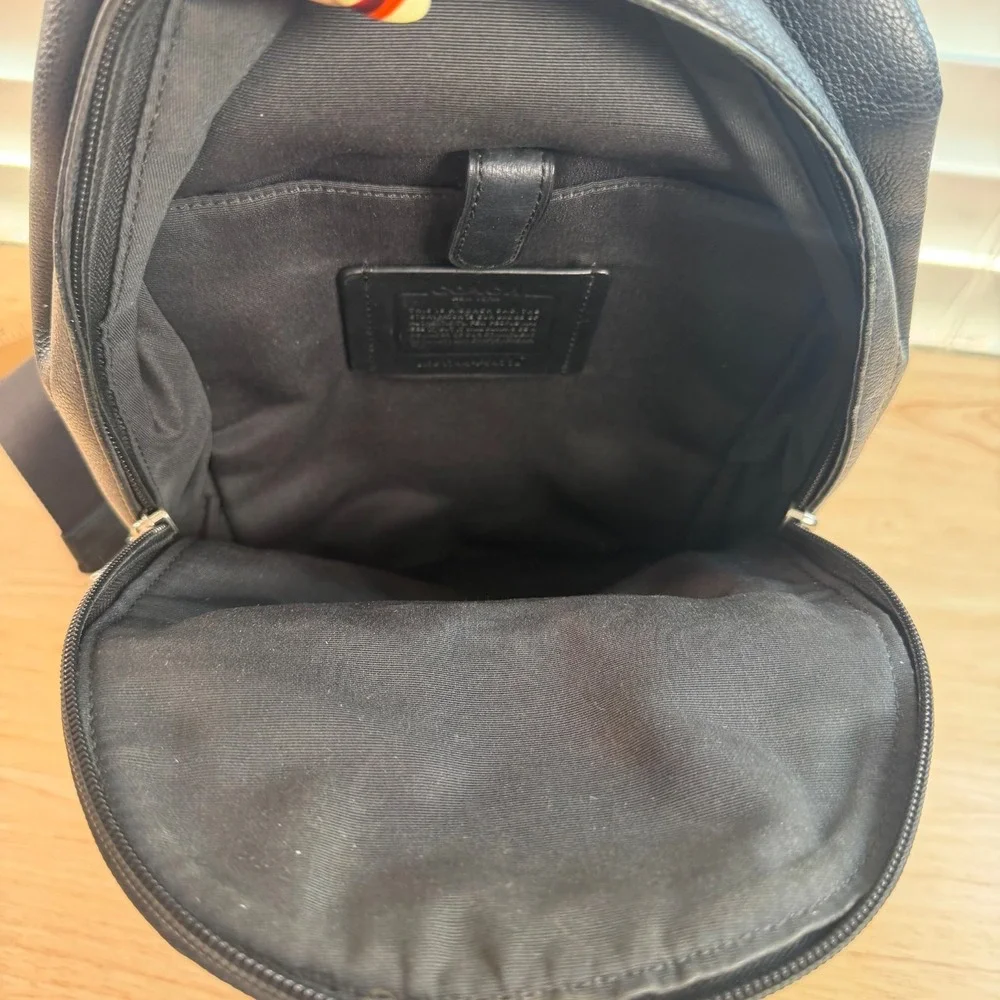 Coach Charles Sling Pack Black Leather Backpack F54770 Shoulder Crossbody Bag